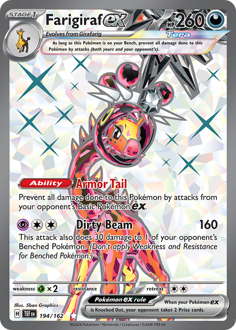 Farigiraf ex 194 Temporal Forces Pokémon card