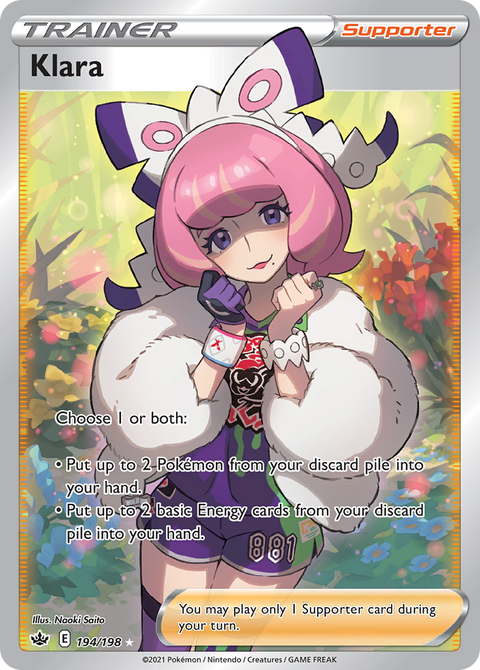 Klara 194 Chilling Reign Pokémon card