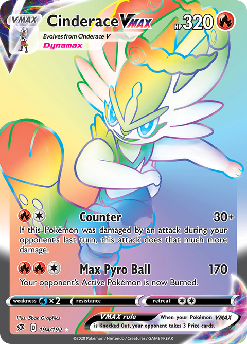 Cinderace VMAX 194 Rebel Clash Pokémon card