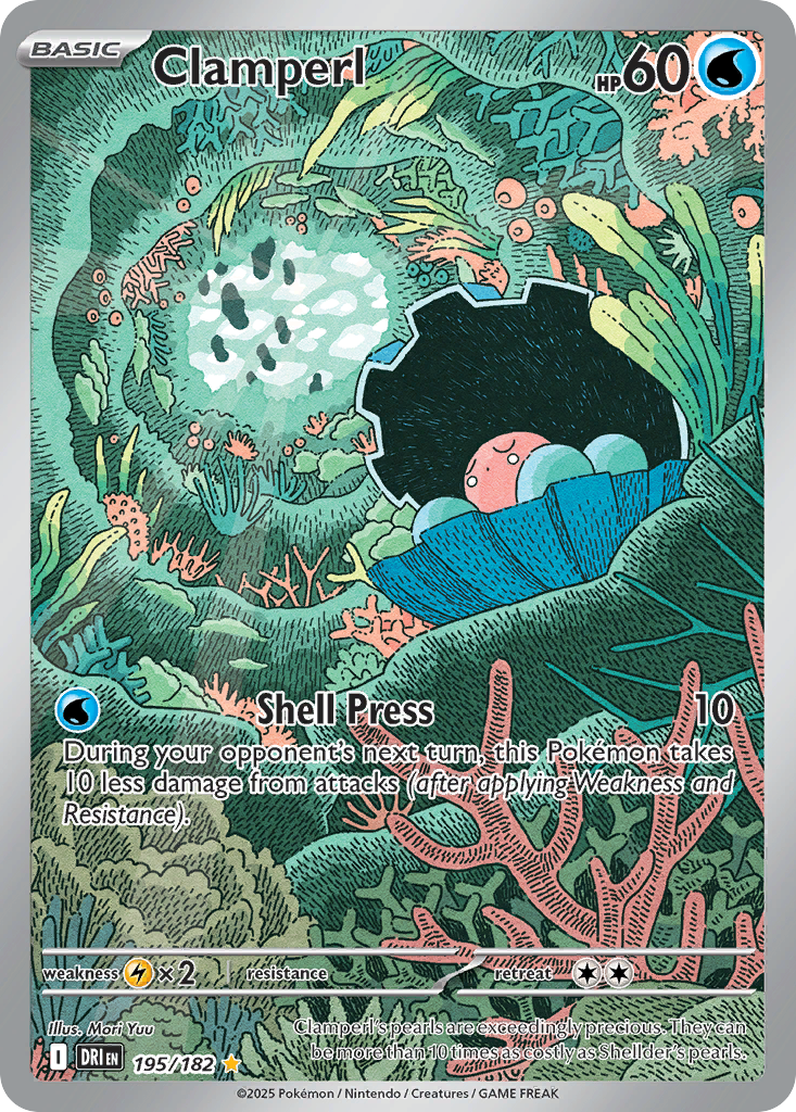 Clamperl 195 Destined Rivals Pokémon card