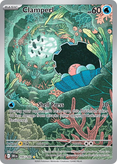 Clamperl 195 Destined Rivals Pokémon card