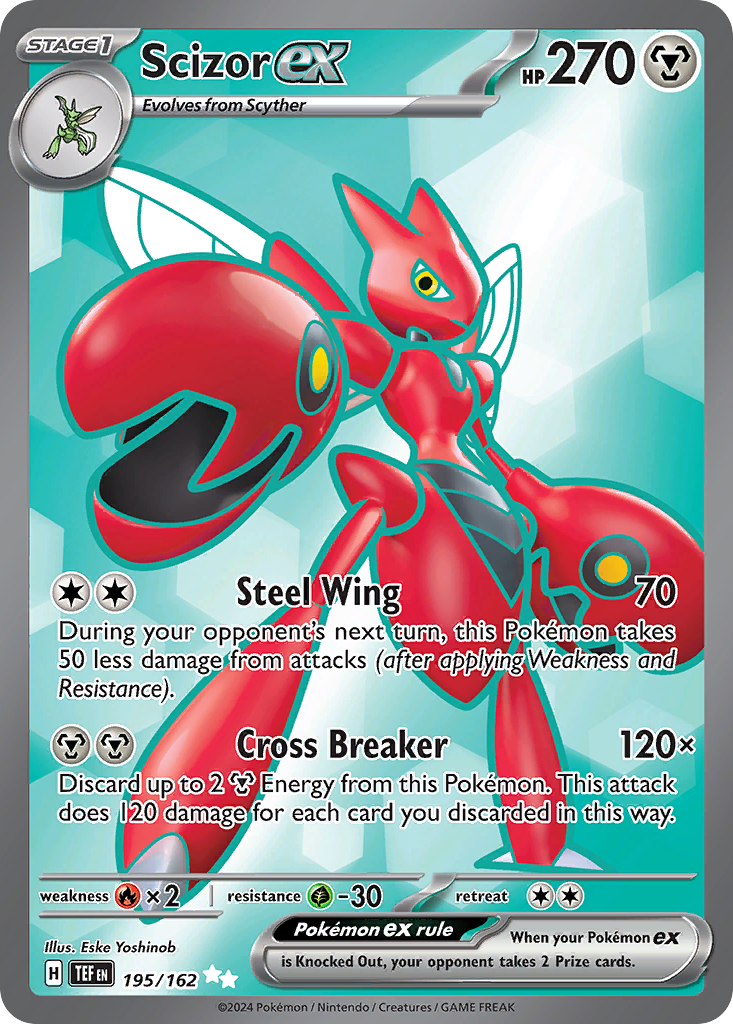 Scizor ex 195 Temporal Forces Pokémon card