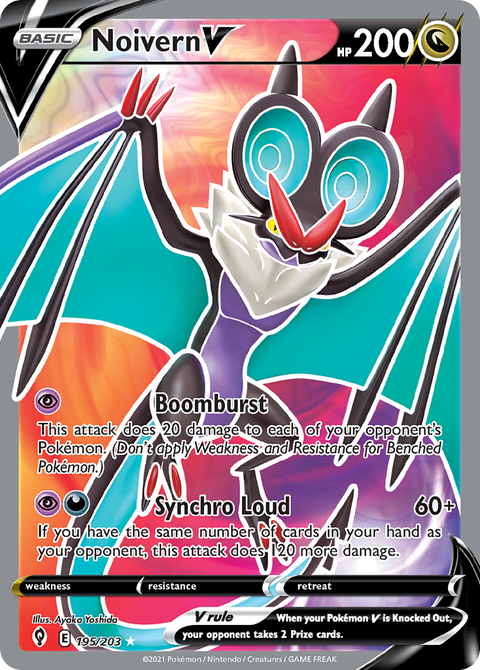 Noivern V 195 Evolving Skies Pokémon card