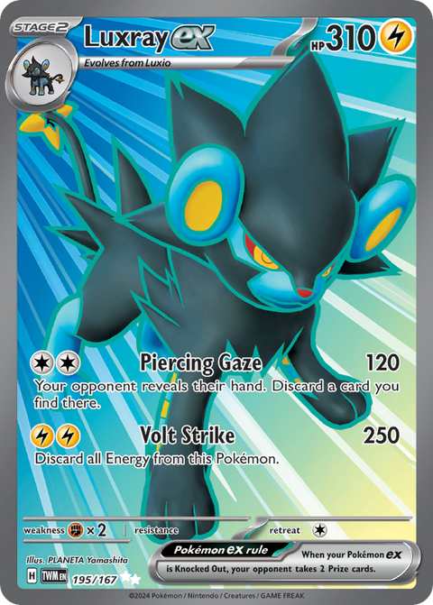 Luxray ex 195 Twilight Masquerade Pokémon card