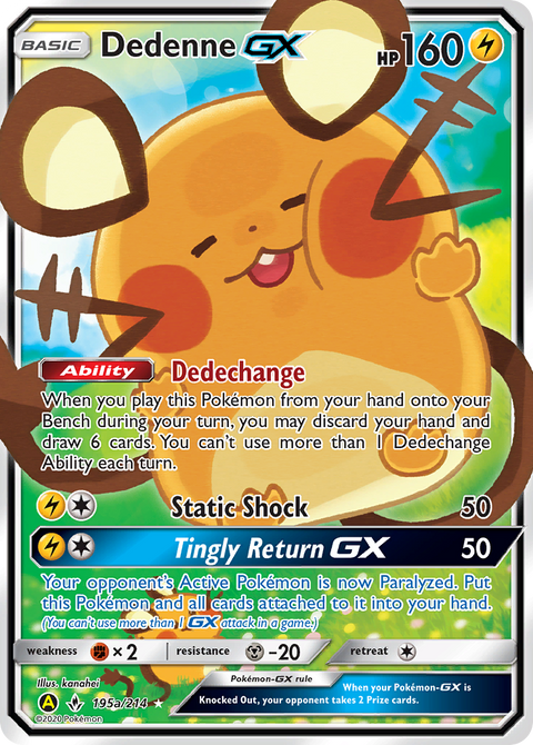 Dedenne-GX 195a Unbroken Bonds Pokémon card