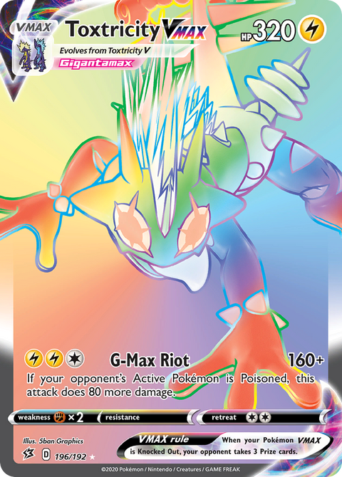 Toxtricity VMAX 196 Rebel Clash Pokémon card