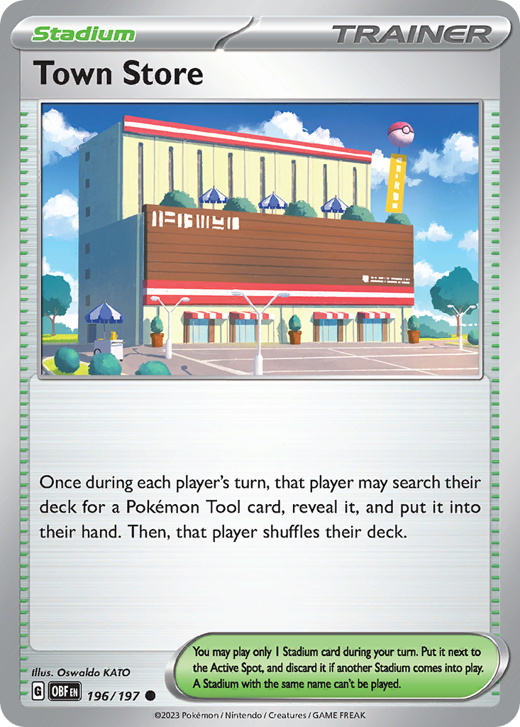 Town Store 196 Obsidian Flames Pokémon card