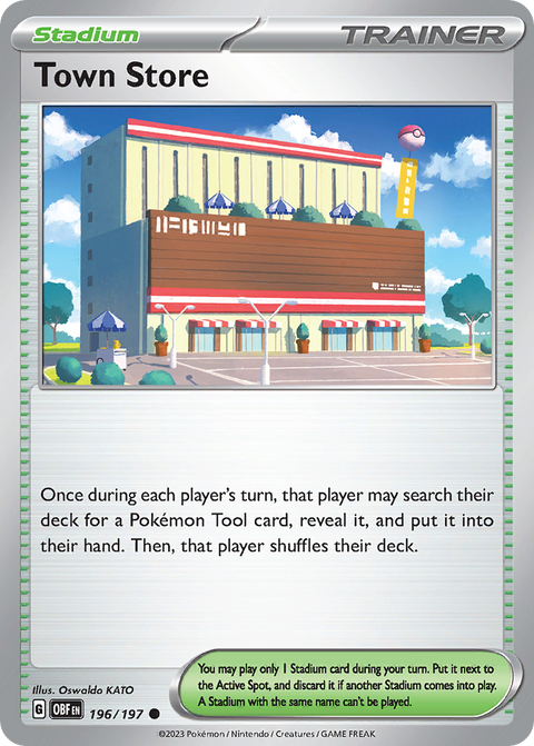Town Store 196 Obsidian Flames Pokémon card