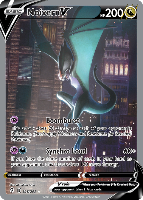Noivern V 196 Evolving Skies Pokémon card