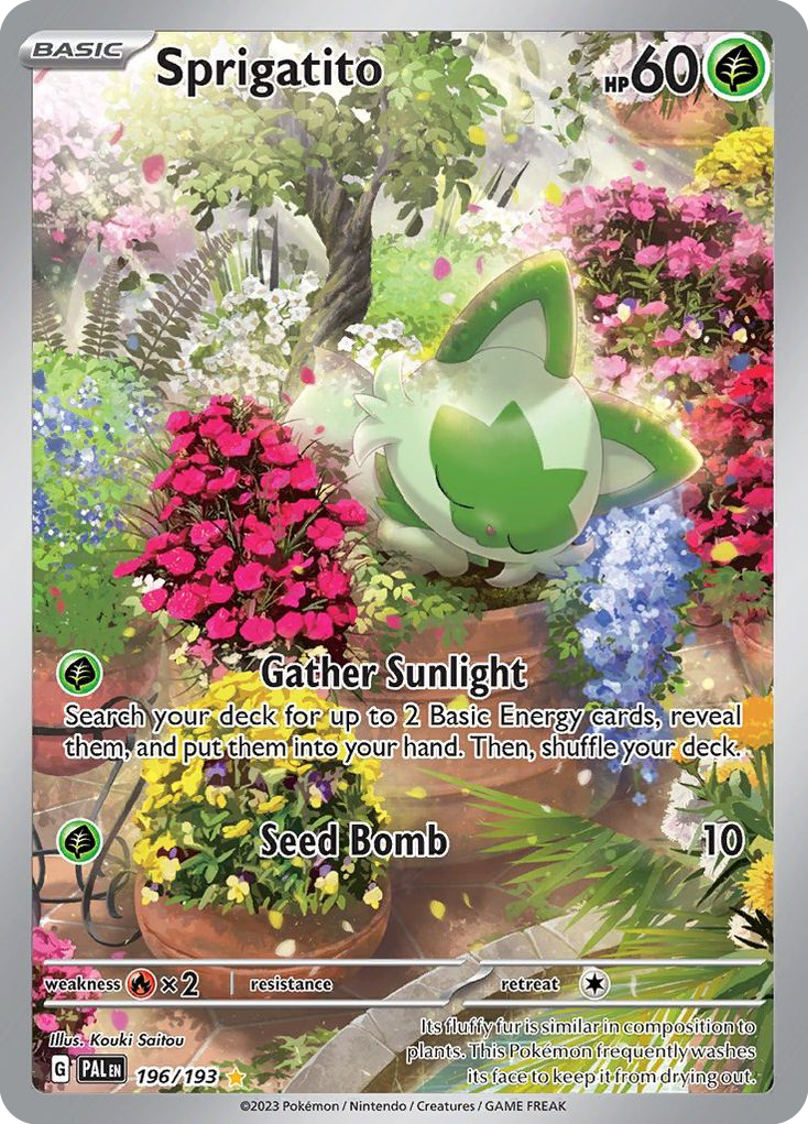Sprigatito 196 Paldea Evolved Pokémon card