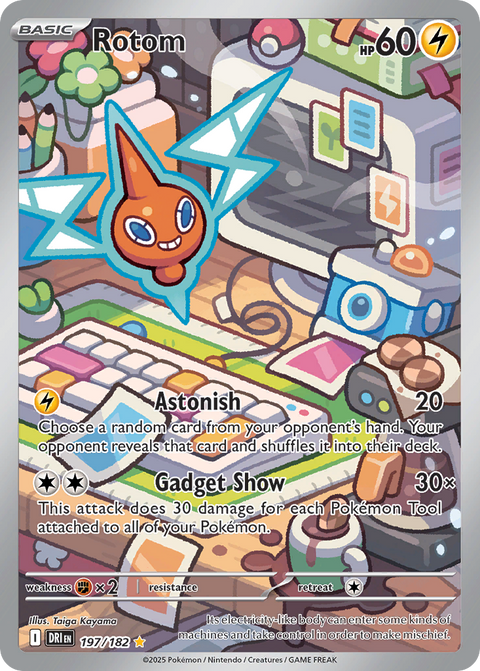 Rotom 197 Destined Rivals Pokémon card