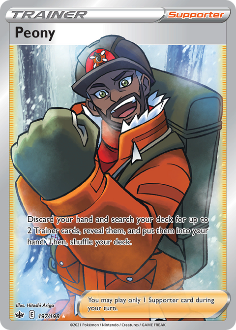 Peony 197 Chilling Reign Pokémon card