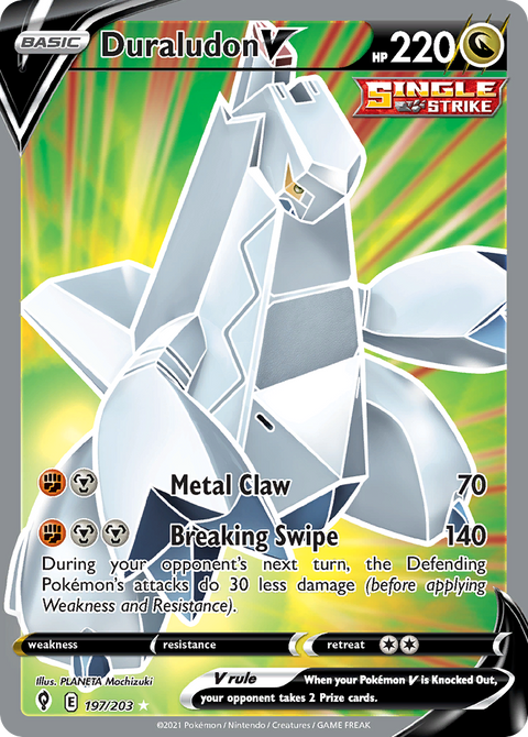Duraludon V 197 Evolving Skies Pokémon card
