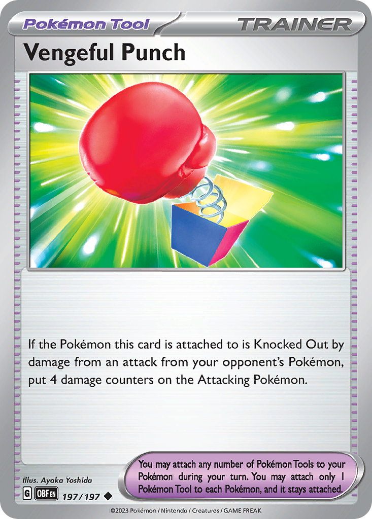 Vengeful Punch 197 Obsidian Flames Pokémon card