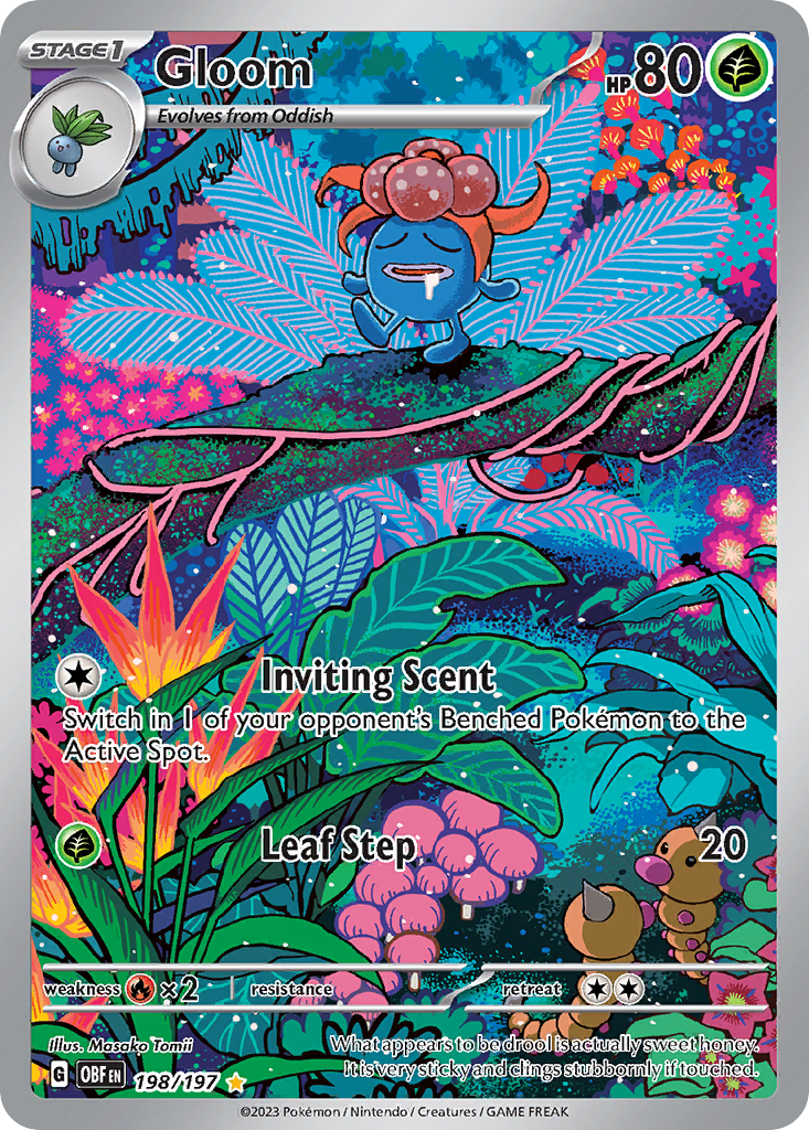 Gloom 198 Obsidian Flames Pokémon card