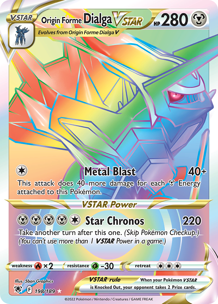 Origin Forme Dialga VSTAR 198 Astral Radiance Pokémon card