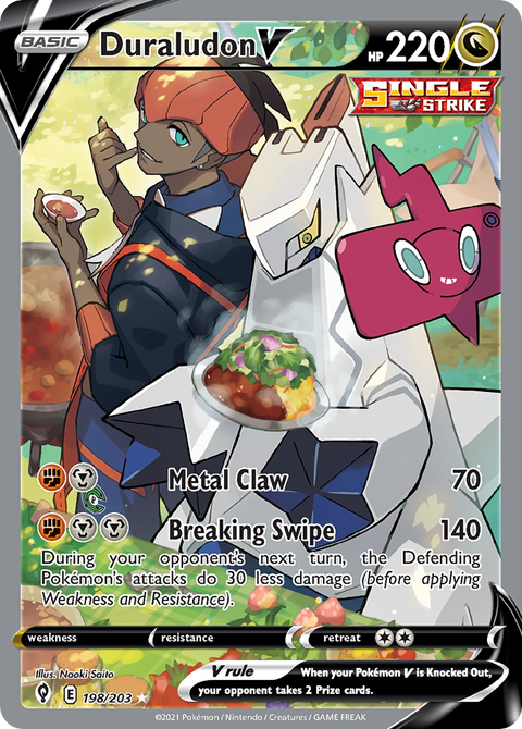 Duraludon V 198 Evolving Skies Pokémon card