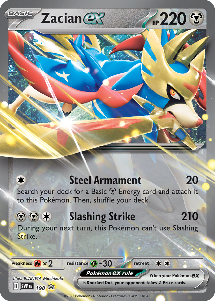 Zacian ex 198 Scarlet & Violet Black Star Promos Pokémon card