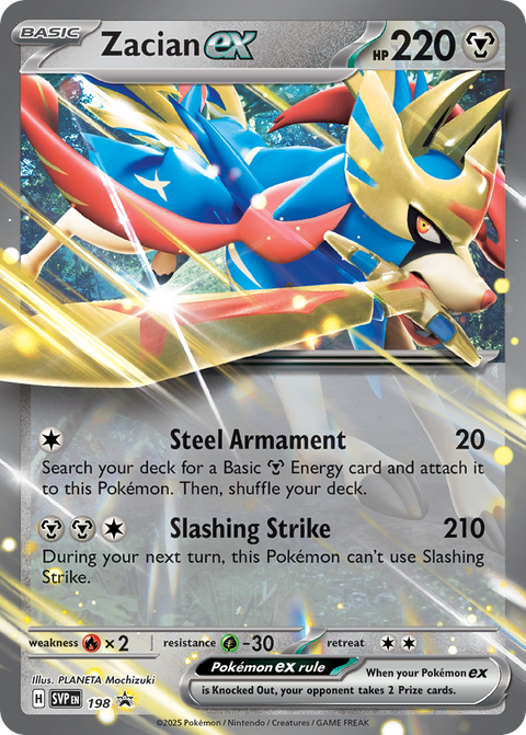 Zacian ex 198 Scarlet & Violet Black Star Promos Pokémon card