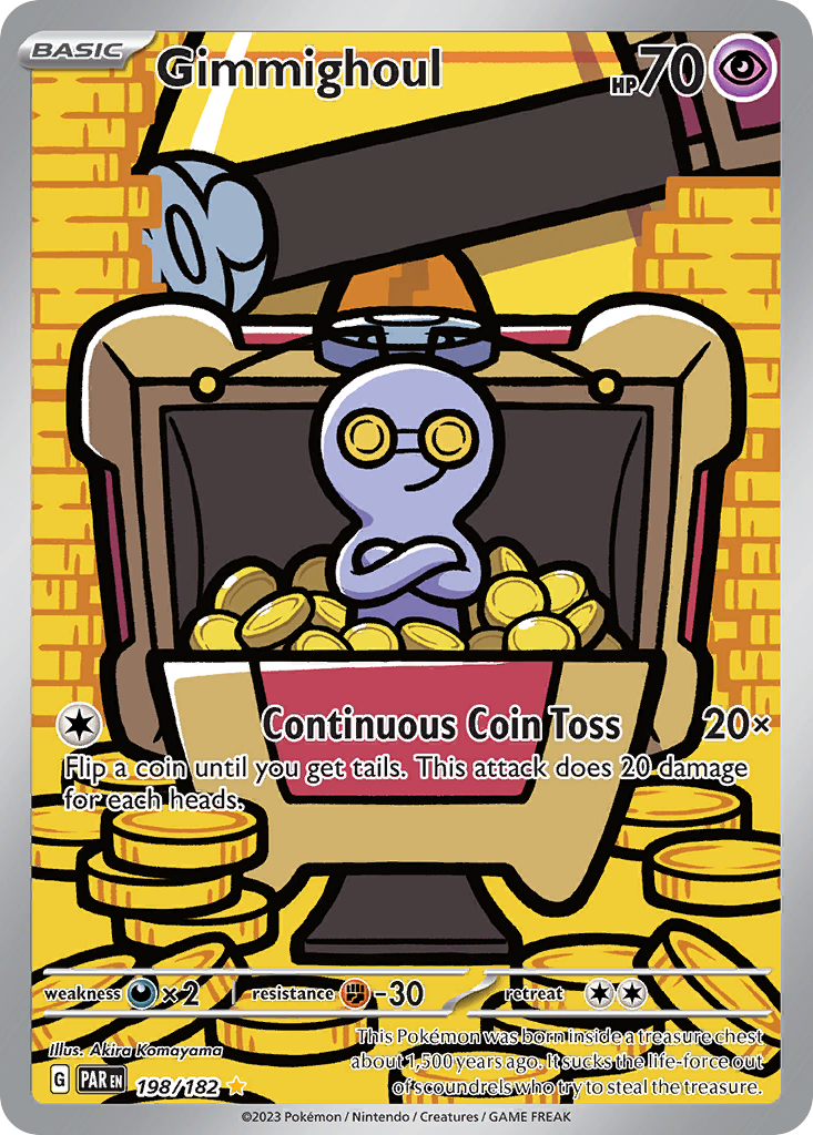 Gimmighoul 198 Paradox Rift Pokémon card