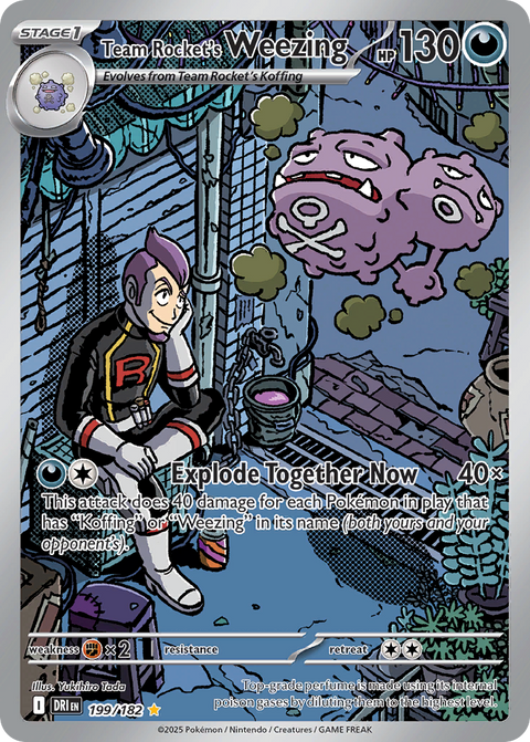 Team Rocket's Weezing 199 Destined Rivals Pokémon card