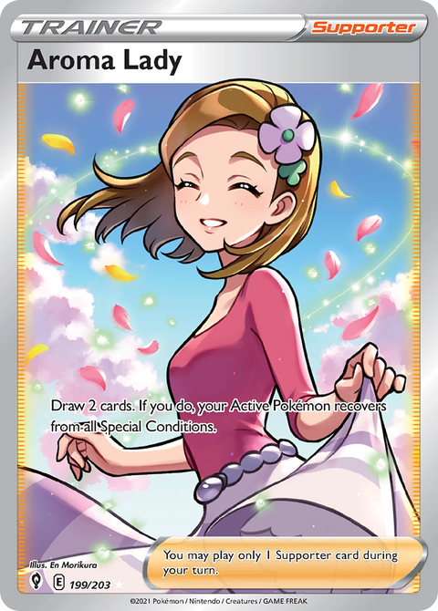 Aroma Lady 199 Evolving Skies Pokémon card