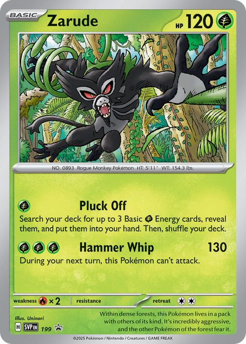 Zarude 199 Scarlet & Violet Black Star Promos Pokémon card