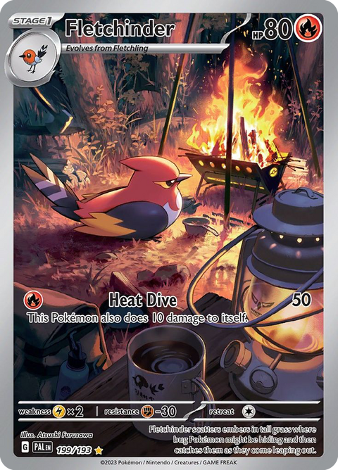 Fletchinder 199 Paldea Evolved Pokémon card