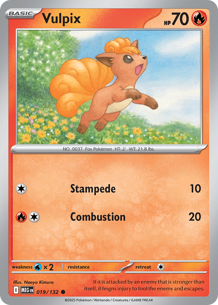Vulpix 19 Mega Evolution Pokémon card