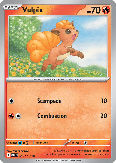 Vulpix 19 Mega Evolution Pokémon card