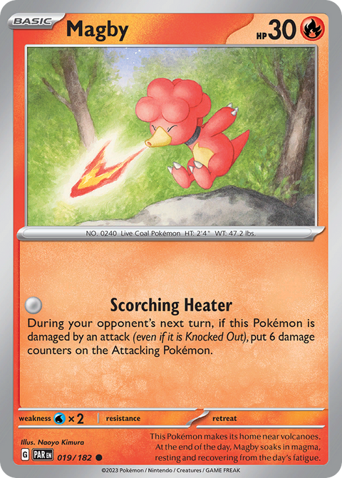 Magby 19 Paradox Rift Pokémon card