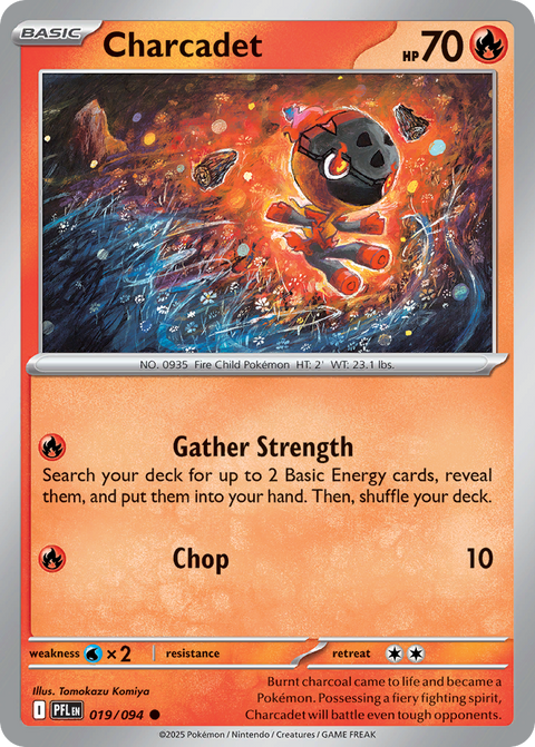 Charcadet 19 Phantasmal Flames Pokémon card