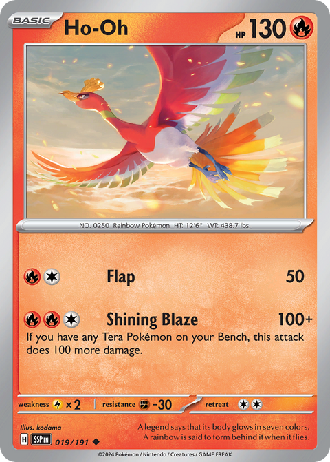 Ho-Oh 19 Surging Sparks Pokémon card