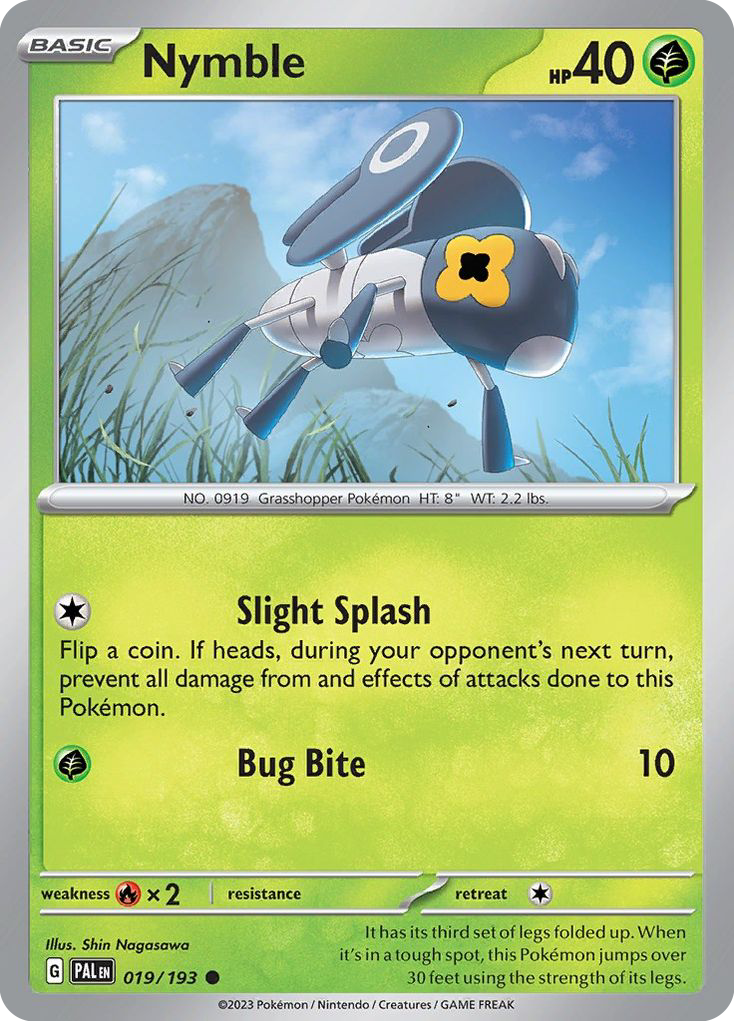 Nymble 19 Paldea Evolved Pokémon card