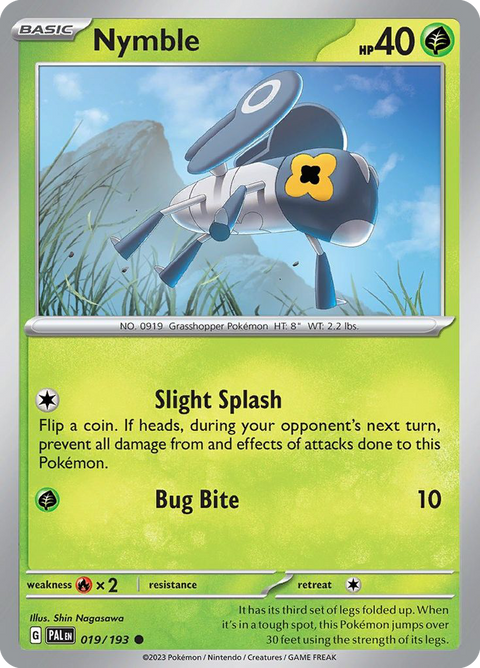 Nymble 19 Paldea Evolved Pokémon card