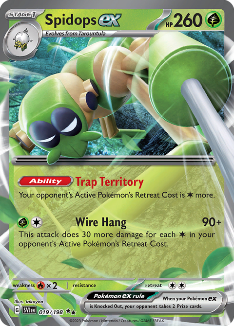 Spidops ex 19 Scarlet & Violet Pokémon card
