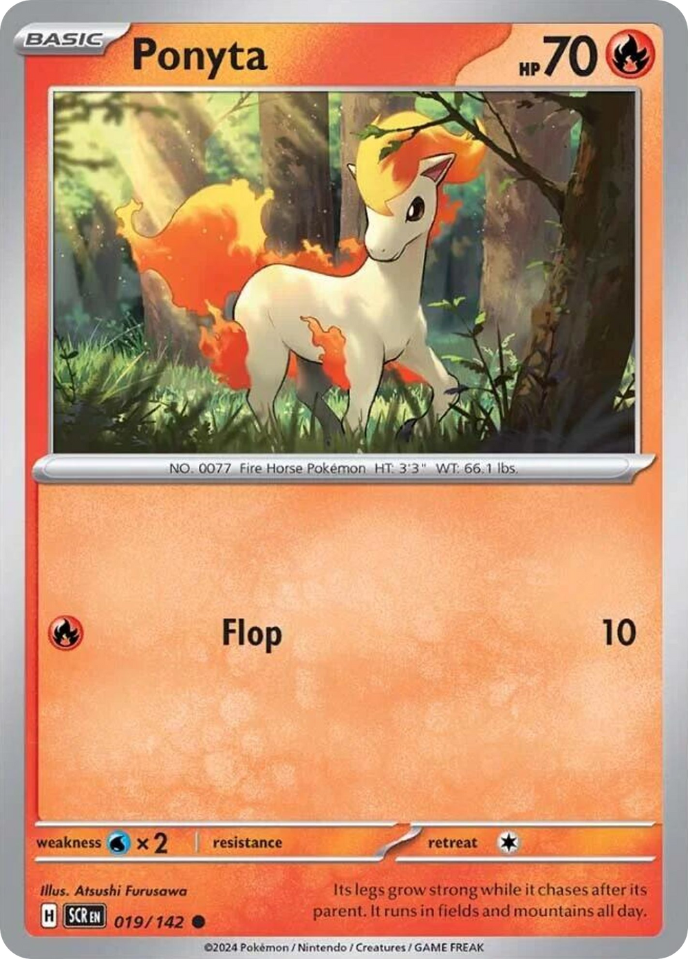 Ponyta 19 Stellar Crown Pokémon card