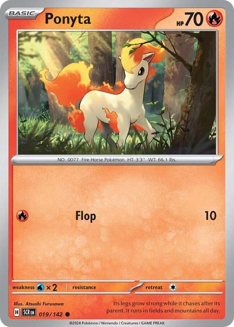 Ponyta 19 Stellar Crown Pokémon card