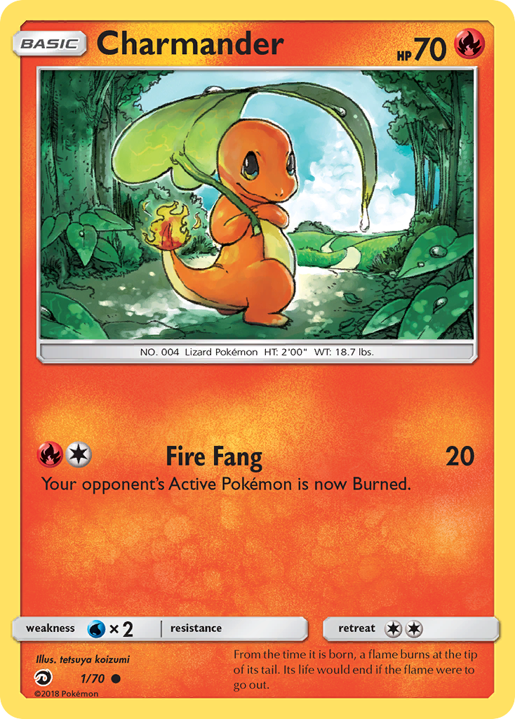 Charmander 1 Dragon Majesty Pokémon card