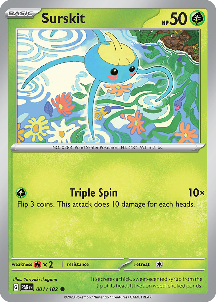 Surskit 1 Paradox Rift Pokémon card