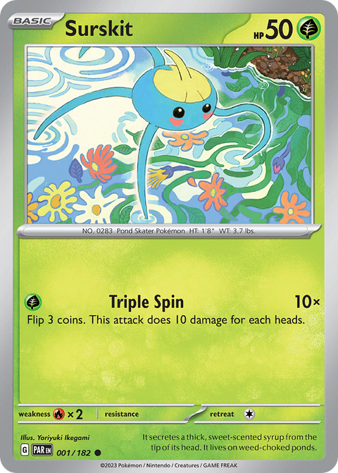 Surskit 1 Paradox Rift Pokémon card