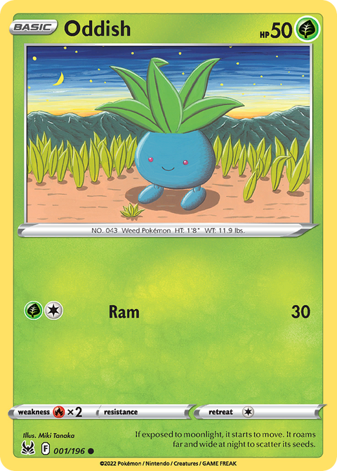 Oddish 1 Lost Origin Pokémon card
