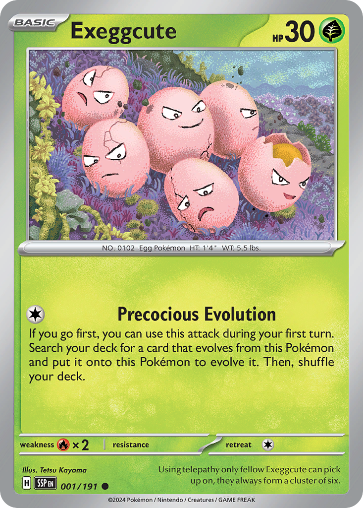 Exeggcute 1 Surging Sparks Pokémon card