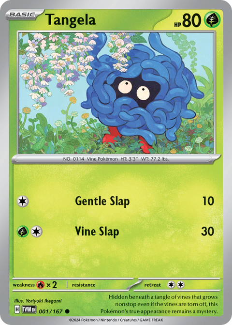 Tangela 1 Twilight Masquerade Pokémon card
