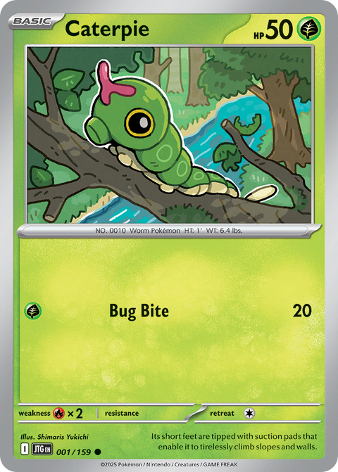 Caterpie 1 Journey Together Pokémon card