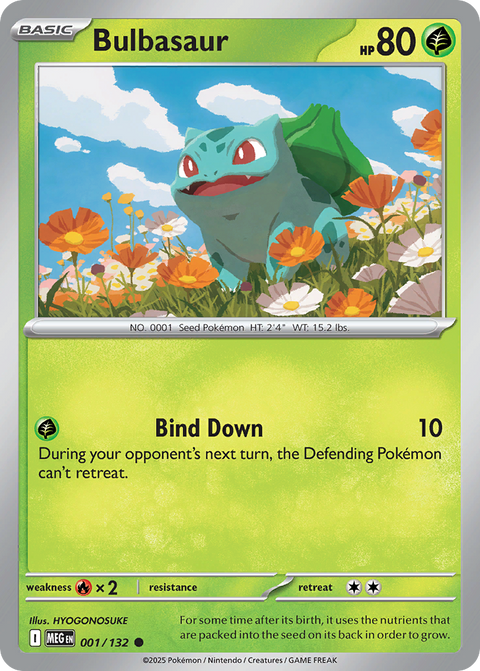 Bulbasaur 1 Mega Evolution Pokémon card