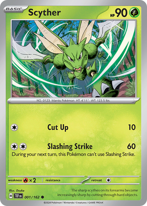 Scyther 1 Temporal Forces Pokémon card