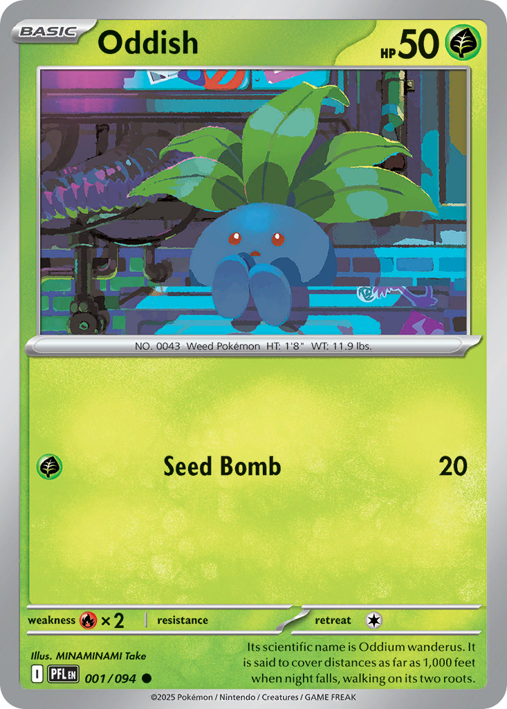 Oddish 1 Phantasmal Flames Pokémon card