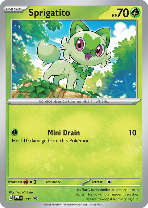 Sprigatito 1 Scarlet & Violet Black Star Promos Pokémon card