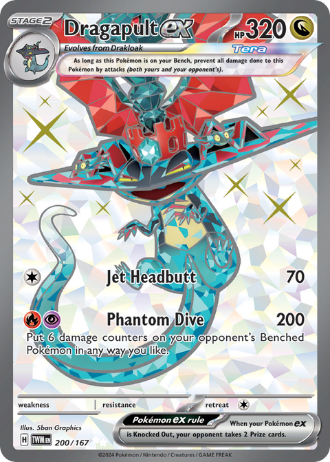 Dragapult ex 200 Twilight Masquerade Pokémon card